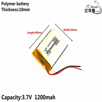 Litru de energie a bateriei Bun Qulity 3.7 V,1200mAH 103040 Polimer litiu-ion / Li-ion pentru tablet pc-ul BĂNCII,GPS,mp3,mp4