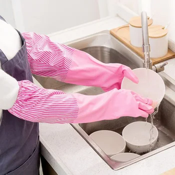 Utile Maneca Lunga Impermeabil Proteja De Curățare De Spălat Vase Instrumente De Design Anti-Derapare Mănuși De Bucătărie De Uz Casnic Mănuși De Spălat