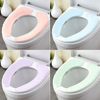 9 Perechi/lot Colorate, Capace de Wc Moale WC Inserați codul Toaletă Pad piele de Căprioară Toaletă Perna Pentru Baie Confortabil Mats