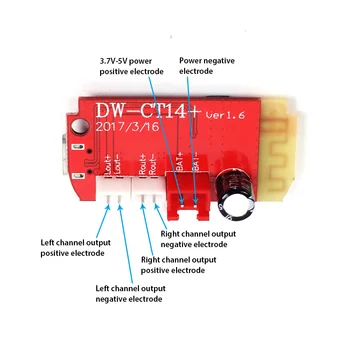 Ct14 Micro-4.2 Stereo Amplificator de Putere de Bord Modul Bluetooth 5Vf 5 W + 5 W Mini Cu Port de Încărcare Pentru Caseta de Sunet Lent Reassemb