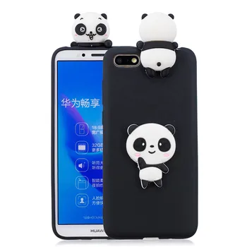 3D Panda Drăguț Unicorn Cactus Silicon Cazul în care Telefonul Pentru Huawei Honor 7 A DUA-L22 Caz 5.45