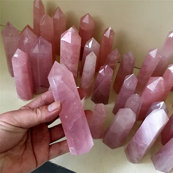 Pietre calde de 40-50mm Piatra Naturala Roz Cuart roz Pietre Si Cristale Bagheta Punct de Vindecare Minerale Piatră de Colectare a Decor Acasă DIY