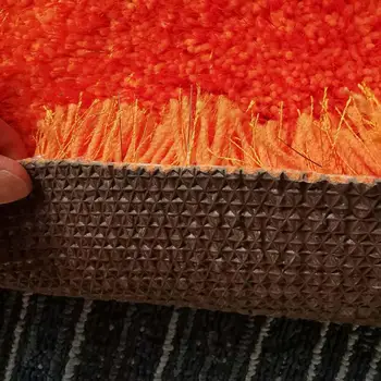 Usa mat non-alunecare lavabil culoare portocaliu noptiera sau vestiar, covor shaggy masina mat poate fi decupată acasă covor de pluș