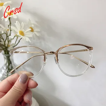 2020 nou elev optice metal rama de ochelari de moda, super-mare cadru rotund ochelari lentile transparente ochelari bărbați și femei