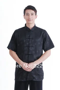 Shanghai Poveste 2019 New Tang Costum chinezesc de mătase cămașă Tradițională Chineză shirt mens Tang costum top mandarin guler camasa M0016