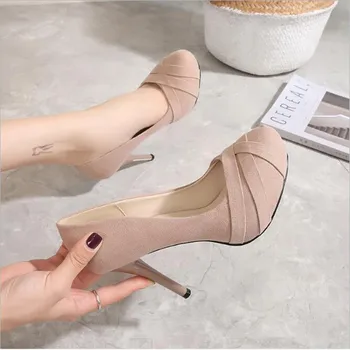 Tocuri Femei Pompe de Moda Turma Femei Sandale 2.5 cm Platforma Pompe de Nunta Casual Tocuri Subtiri Femei Pantofi