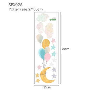Baloane colorate Luna și Stelele Dormitor Autocolante de Perete pentru Camera Copilului Camere de Copii Acasă Decorative Murale Declas