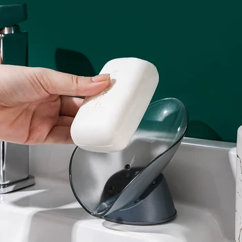 Cutie de săpun Creative de scurgere Săpun de toaletă Raft Liber Perforat Frunze de Fraier să pună Săpunul de rufe, Cutii de Săpun de Baie Titularul Caseta de Instrumente