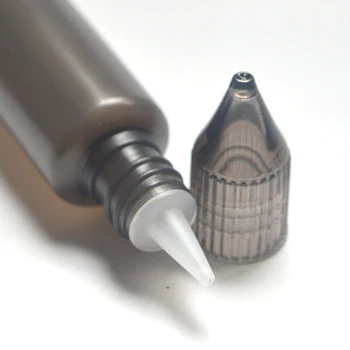 50pcs Gol Pen Stil Sticla de 30ml Negru Flacon Picurător din Plastic Colorat cu Capac si Lung sfat E Sticla Lichid