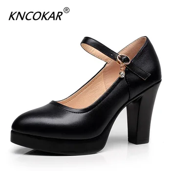 KNCOKAR Nou stil cu toc Unic de pantofi cu degetele de la picioare ascuțite Profesionale pantofi pentru femei de Mari dimensiuni 40-43 x201930