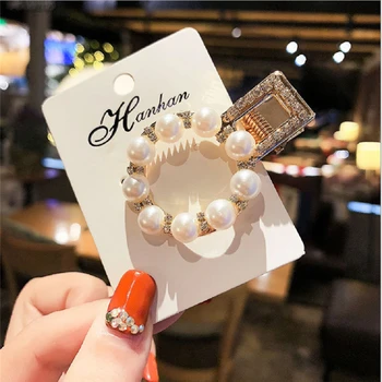 Femei Drăguț Fete De Moda Pearl Hairpin Clip De Păr Snap Barrette Olivet Stick De Păr Accesorii Mujer Noi 2019