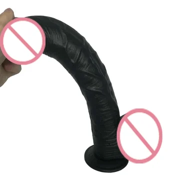 De mari Dimensiuni 33.5*5.5 CM Artificiale Mari Dildo Cu ventuza Puternica Cal Vibrator Flexibil Penisului Penis de sex Feminin Masturbator jucarii Sexuale.