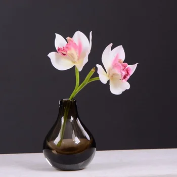 6pcs Artificiale Mini din Asia de Est Orhidee en-Gros Scurt Ramură de Simulare Cymbidium Grad Înalt de Familie Festivalul de Decor Petrecere