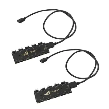 De la 1 la 10 Port 5V 3Pin/12V 4Pin Placa de baza RGB Sincronizare HUB Splitter Cablu de Extensie Pentru ASUS GIGABYTE AURA RGB Fan Lumină