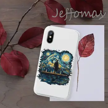Vincent Van Gogh, Noapte Înstelată Caz de Telefon Transparent pentru iPhone 11 12 mini pro XS MAX 8 7 6 6S Plus X 5S SE 2020 XR