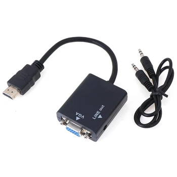 HDMI La VGA Cablu Adaptor HDMI Convertor VGA Cablu Suport 1080P Cu Cablu Audio Pentru HDTV XBOX PS3 Laptop, TV Box
