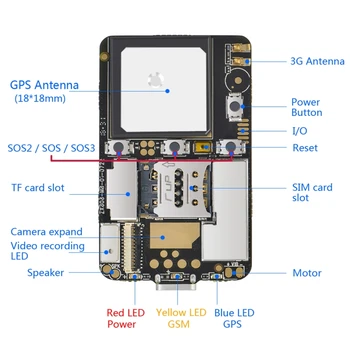 2021 Noul M3 GPS Tracker GSM-GPS Wifi LBS Locator APP Recorder de Voce ZX808 PCBA în Interiorul