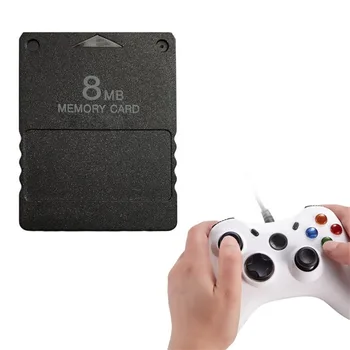 Design Compact Negru 8MB de Memorie Card de Memorie Card de Expansiune Potrivit pentru Playstation 2 PS2 Negru 8MB Memory Card Dropshipping