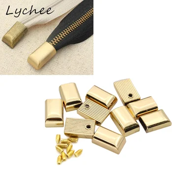 Lychee 10buc Culoare de Aur Croitor Metal End Sfaturi Pentru Ambarcațiuni de Cusut Femei Geantă de mână Pungă cu Fermoar DIY Accesorii de Cusut