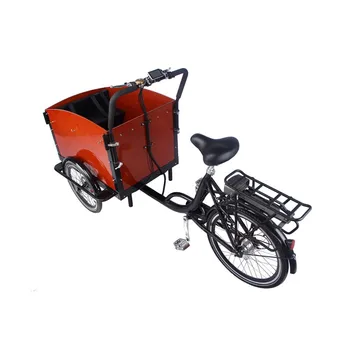 Pedala Electric Cargo Bicicleta cu 3 Roti olandeză Adult Tricicleta Familie de Biciclete de Copii ai Străzii Scuter de Vanzare Personalizate