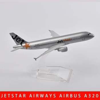 JASON TUTU 16cm Jetstar Airways Airbus A320 Avion de Aeronave Model de turnat sub presiune, Metal 1/400 Scară Avion Model de Colectie