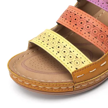 Sandale de vara pentru femei 2020 nou elegant aluneca pe striptease pantofi sandale albe pene sandale pentru femei босоножки женские 3