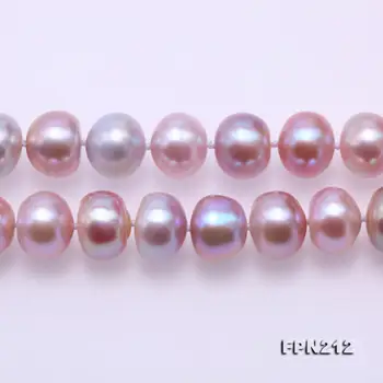 Perle unice Magazin de bijuterii Perfect Naturale Violet Mare AA 11.5-12.5 MM Real de apă Dulce Pearl Colier Pentru Femei Argintiu Incuietoare