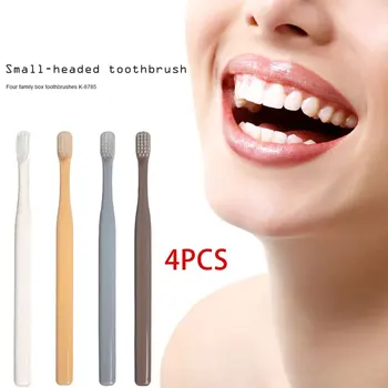 4 BUC/LOT Multi-Color cu Peri Moi Cap Mic Periuta de dinti periuta de dinti de Călătorie Portabil Eco-friendly Perie Dinte Îngrijire Orală Igienă