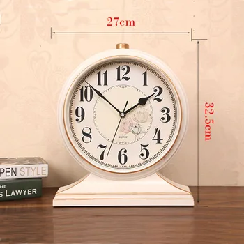 Ceasuri Și Ceasuri de Ornamente Mari Acasă Creativ Camera de zi Ceas de Masa Desktop PVC Cuarț Ceas de Birou Dormitor Tăcut Birou Ceas
