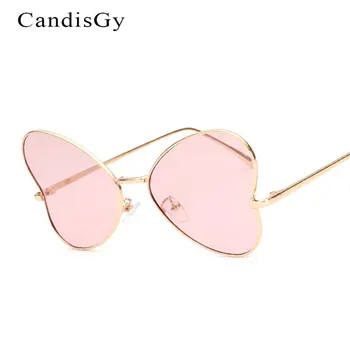 Inima drăguț ochelari de Soare lentila clara Femei de Brand Designer de Doamna de sex Feminin de ochelari de Soare UV400 Feminin Cadru Metalic