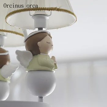 Desene animate crearea rog binecuvântare Înger copil candelabru Fată Dormitor de Printesa de Lumină din Cameră în stil American CONDUS papusa lampă de pandantiv