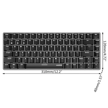 Ajazz AK33 Tastatură Mecanică de Gaming Rece LED RGB lumina de Fundal a Comuta 82 Chei cu Fir Bluetooth Tastatura pentru Jocuri PC