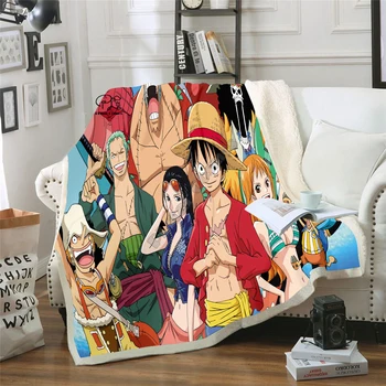 Anime One Piece Pătură Design Flanel Pătură de Lână Tipărite Canapea Pat Cald Arunca Pătură Adult Pătură stil-14