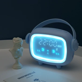 2020 înger nou ceas cu alarmă acasă noptiera dormitor smart digital cu led-uri lumina de noapte electronice copilului ceas deșteptător voice wake-up
