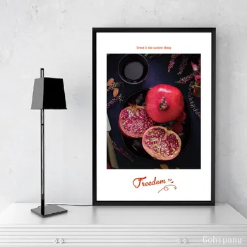 Modei Moderne Arta De Perete Imagini Roșu Negru Alimentare Fructe Imprimate Panza Painitng Living Arta De Perete Poze Cu Nr De Cadre