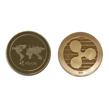Cryptocurrency Unda de Monede Comemorative Rotund XRP de Unda Valută Cripto Placat cu Monede de Colectie BitCoin Colecție de Artă Gif