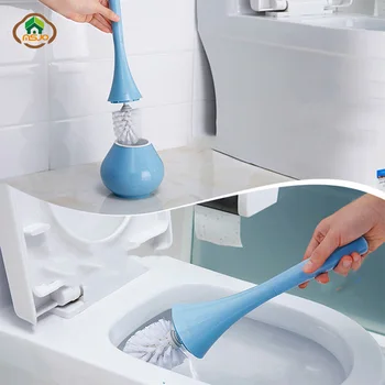 MSJO Perie Pentru Toaleta Perie de Curățare Baie Curat Stand Scopino Wc Toaletă Bleaner Perie Alb Albastru Creative Nordic Wc Toaleta