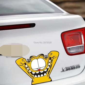 10 x Amuzant, Creativ, Drăguț Auto Styling Garfield Grimasă Decoratiuni Masina Tot Corpul Autocolante, Decal Vinil