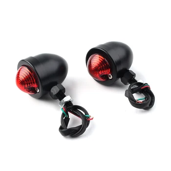 2 buc Universal LED Lumina de Semnalizare cu Motociclete Scutere Indicatori Ochelari de Fum Amber Lampă de Semnalizare Pentru Elicopter Bobber Crucișătoare