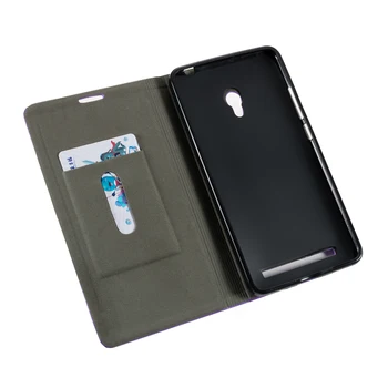 Piele Caz de Telefon Pentru Asus ZenFone 6 A601CG Flip Book case Pentru Asus ZenFone 6 de Afaceri Portofel Caz Moale Tpu Silicon Capac Spate