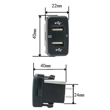 12V-24V Auto Incarcator Priza 4.2 Dual USB Încărcător de Priză Priză Adaptor cu Voltmetru LED pentru Toyota