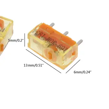 2Pc TTC Praf de Aur Mouse-ul Micro Comutator Micro Butonul de Aur Contactor de 30 de Milioane de