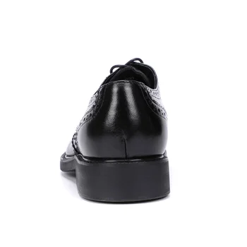 Designerul britanic lucrate Manual pentru Bărbați Derby Formale Rochie de Încălțăminte din Piele Rotund Toe Dantela-up Om Platforma Pantofi Brogue YMX534