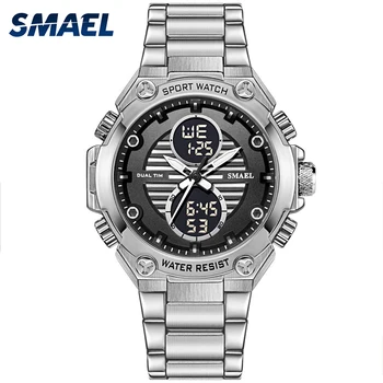 SMAEL 1372 Sport Ceas Barbati LED-uri Impermeabil Ceasuri Digitale Cronometru Mare Cadran de Ceas Pentru bărbați relogio masculino Bărbați Ceasuri Cuarț