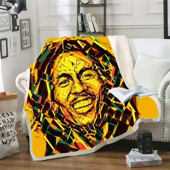 Cântăreț Reggae Bob Marley Iarba Slab Cuvertură Arunca Pat, Patura, Canapea Scaun Restul Lenjerie De Pat Casă De Interior Pătură Copii Adulți 01