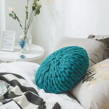 Pure de mână-țesute cu fir gros perna perna de pe canapea creative decor acasă stând perna DIY tricotat