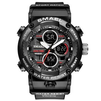 SMAEL Moda aur Negru Militare Digital Cuarț Ceas pentru Bărbați Impermeabil Șoc Data de Săptămână în aer liber, Ceasuri Sport Barbati montre homme