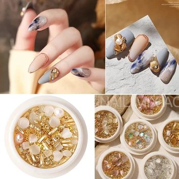 1 Cutie Amestecat Sclipitoare Opal pentru Unghii 3D Nail Art Strasuri Kit Cristal de Diamant Pietre și Farmece Decorarea Unghiilor