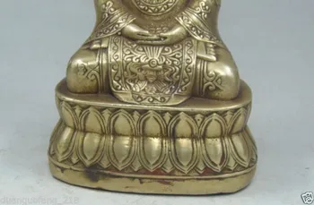 Elaborado chino Tíbet cobre Buda Amitabha lotus asiento estatua