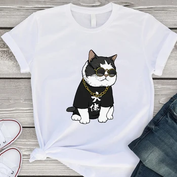 Superba Pisica Rece Cosplay Imprimare Streetwear Modă T-shirt Confortabil Moale Bine Topuri Ropa Mujer Casual, O-Neck Tricou Femei